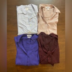 EXPRESS Gap PORTOFINO Women’s Classic Button down work blouse shirt Lot